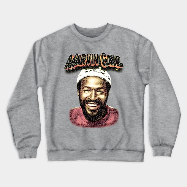 Marvin Gaye - Engraving Style Crewneck Sweatshirt by Chase Merch